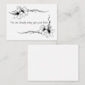 Blume mit fünf Petalen Sympathekarten Mitteilungskarte (Vorne/Hinten)