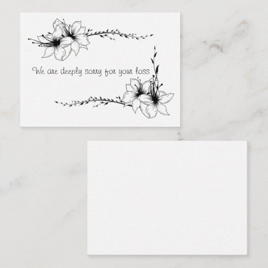 Blume mit fünf Petalen Sympathekarten Mitteilungskarte (Vorne/Hinten)