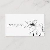 Blume mit fünf Petalen Visitenkarte (Rückseite)