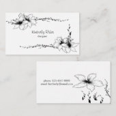 Blume mit fünf Petalen Visitenkarte (Vorne/Hinten)