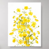 Blume mit gelbem Butterbecher Poster (Vorne)