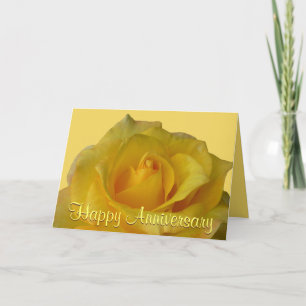 Blume mit gelber Rose-Karte Dankeskarte