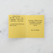 Blume mit gelber Rose-Karte Karte (Innenseite)