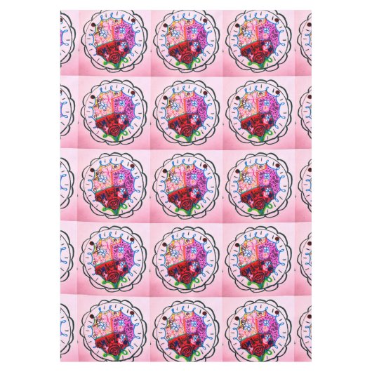 Blume mit gesäugtem Aussehen Tischdecke (Vorderseite)