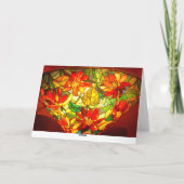 Blume mit geschliffener Glasblässe Vintage Blume Karte (Rückseite)