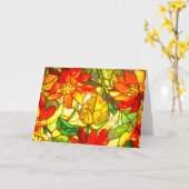 Blume mit geschliffener Glasblässe Vintage Blume Karte (Gelbe Blume)