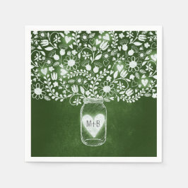 Blume mit Glaskeramik Serviette