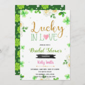 Blume mit Glück in Liebe Einladung (Vorne/Hinten)