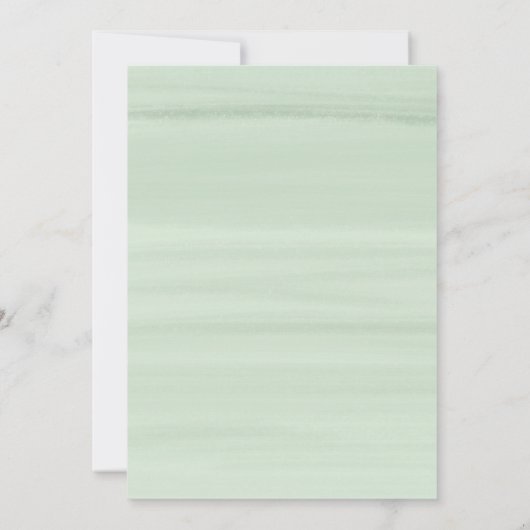 Blume mit Gold Glitzer Baby Segen Einladung (Rückseite)