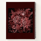 Blume mit Gravur - Tagebuch Notizblock (Rückseite)