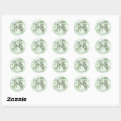 Blume mit Greenery Confetti Sticker (Blatt)