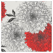 Blume mit großer Rot- und Weißkarnation Stoff (Nahaufnahme)