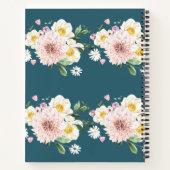 Blume mit grünen Blumenblättern Notizblock (Rückseite)