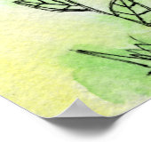 Blume mit Halos Poster (Ecke)