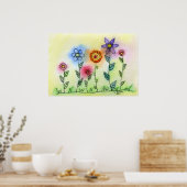 Blume mit Halos Poster (Küche)