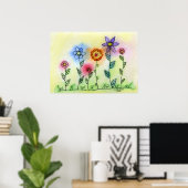 Blume mit Halos Poster (Heimbüro)
