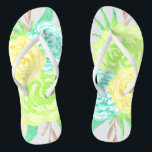 Blume mit handgemalten Wasserfarben Badesandalen<br><div class="desc">Mädchen und süße Aquarell-Blume in Aqua und Gelb perfekt für Frühjahr,  Sommer,  sowie für Braut,  Brautmädchen,  Brautmutter,  Bräutigam,  Trauzeugin,  Blume Mädchen Geschenke,  und vieles mehr!</div>