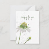 Blume mit handgemalten Wasserfarben | Gebet für Si Mitteilungskarte (Vorderseite)