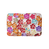 Blume mit Handnähte, Multicolor Badematte (Vorderseite)