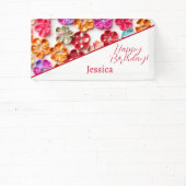 Blume mit Handnähte, Multicolor Banner (InSitu)