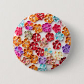 Blume mit Handnähte, Multicolor Button (Vorderseite)