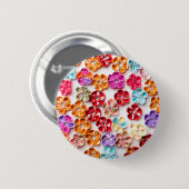 Blume mit Handnähte, Multicolor Button (Vorne & Hinten)