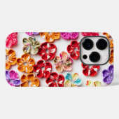 Blume mit Handnähte, Multicolor Case-Mate iPhone Hülle (Rückseite (Horizontal))