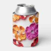 Blume mit Handnähte, Multicolor Dosenkühler (Kanne Vorderseite)