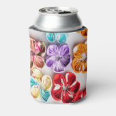 Blume mit Handnähte, Multicolor Dosenkühler (Kanne Rückseite)