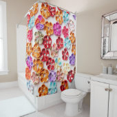 Blume mit Handnähte, Multicolor Duschvorhang (Beispiel)