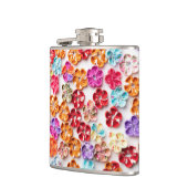 Blume mit Handnähte, Multicolor Flachmann (Links)