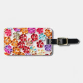 Blume mit Handnähte, Multicolor Gepäckanhänger (Vorderseite horizontal)