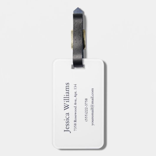 Blume mit Handnähte, Multicolor Gepäckanhänger (Rückseite vertikal)