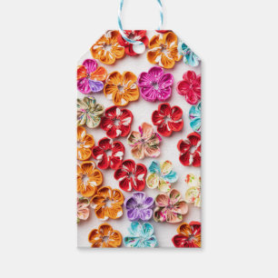 Blume mit Handnähte, Multicolor Geschenkanhänger