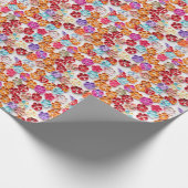 Blume mit Handnähte, Multicolor Geschenkpapier (Ecke)