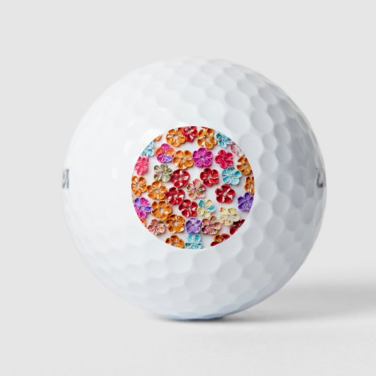 Blume mit Handnähte, Multicolor Golfball (Vorderseite)