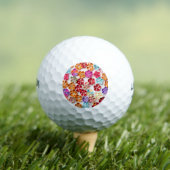 Blume mit Handnähte, Multicolor Golfball (Insitu T-Shirt)