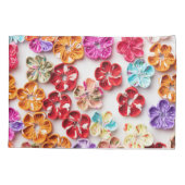 Blume mit Handnähte, Multicolor Kissenbezug (Rückseite)