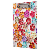 Blume mit Handnähte, Multicolor Klemmbrett (Links)