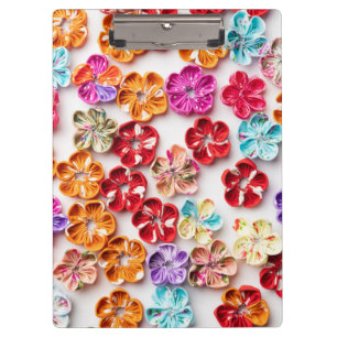Blume mit Handnähte, Multicolor Klemmbrett