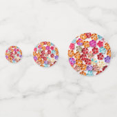 Blume mit Handnähte, Multicolor Konfetti (Vorderseiten)