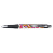 Blume mit Handnähte, Multicolor Kugelschreiber (Rückseite)