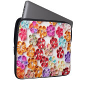Blume mit Handnähte, Multicolor Laptopschutzhülle (Vorne Rechts)