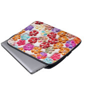 Blume mit Handnähte, Multicolor Laptopschutzhülle (Vorne Knopf)