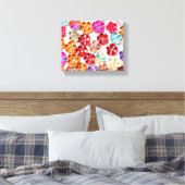 Blume mit Handnähte, Multicolor Leinwanddruck (Insitu (Schlafzimmer))