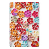 Blume mit Handnähte, Multicolor Mini Klemmbrett (Rückseite)