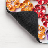 Blume mit Handnähte, Multicolor Mousepad (Ecke)