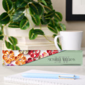 Blume mit Handnähte, Multicolor Namensplakette