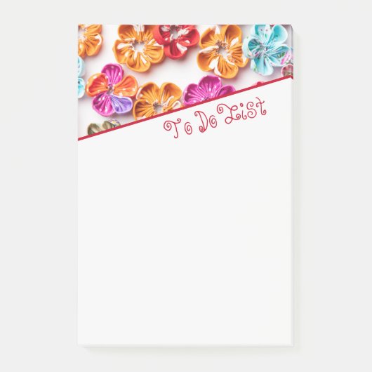 Blume mit Handnähte, Multicolor Post-it Klebezettel (Vorderseite)