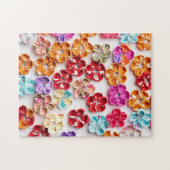Blume mit Handnähte, Multicolor Puzzle (Horizontal)